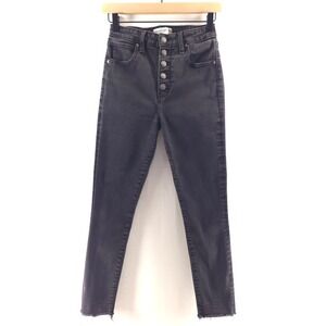 Abercrombie & Fitch Womens Jeans Super Skinny Ankle 27/4R Button Fly‎ Raw Hem